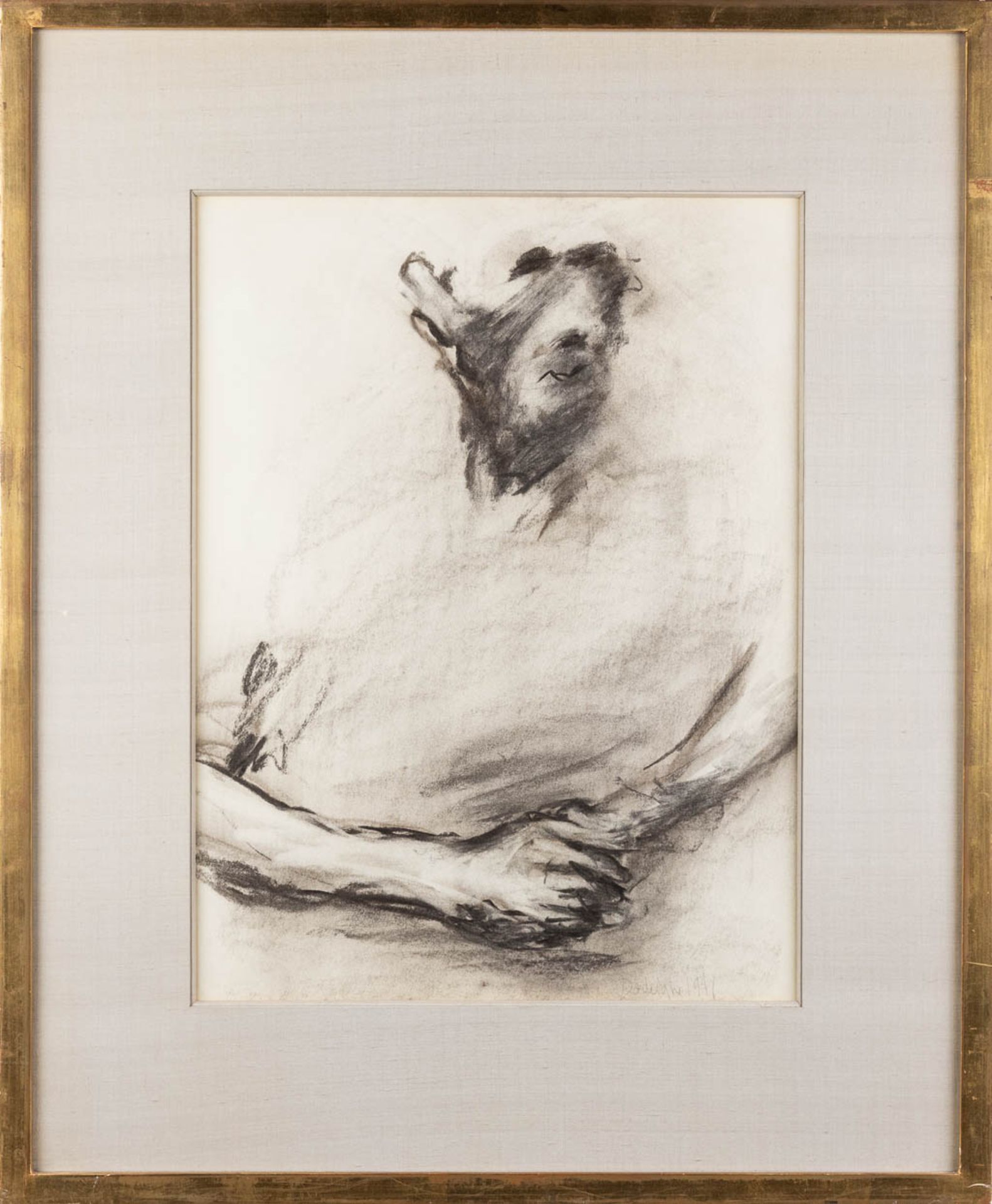 Eugène DODEIGNE (1923-2015) 'Homme Avec Bras Croisés' 1971. (W:45 x H:59,5 cm) - Image 3 of 8