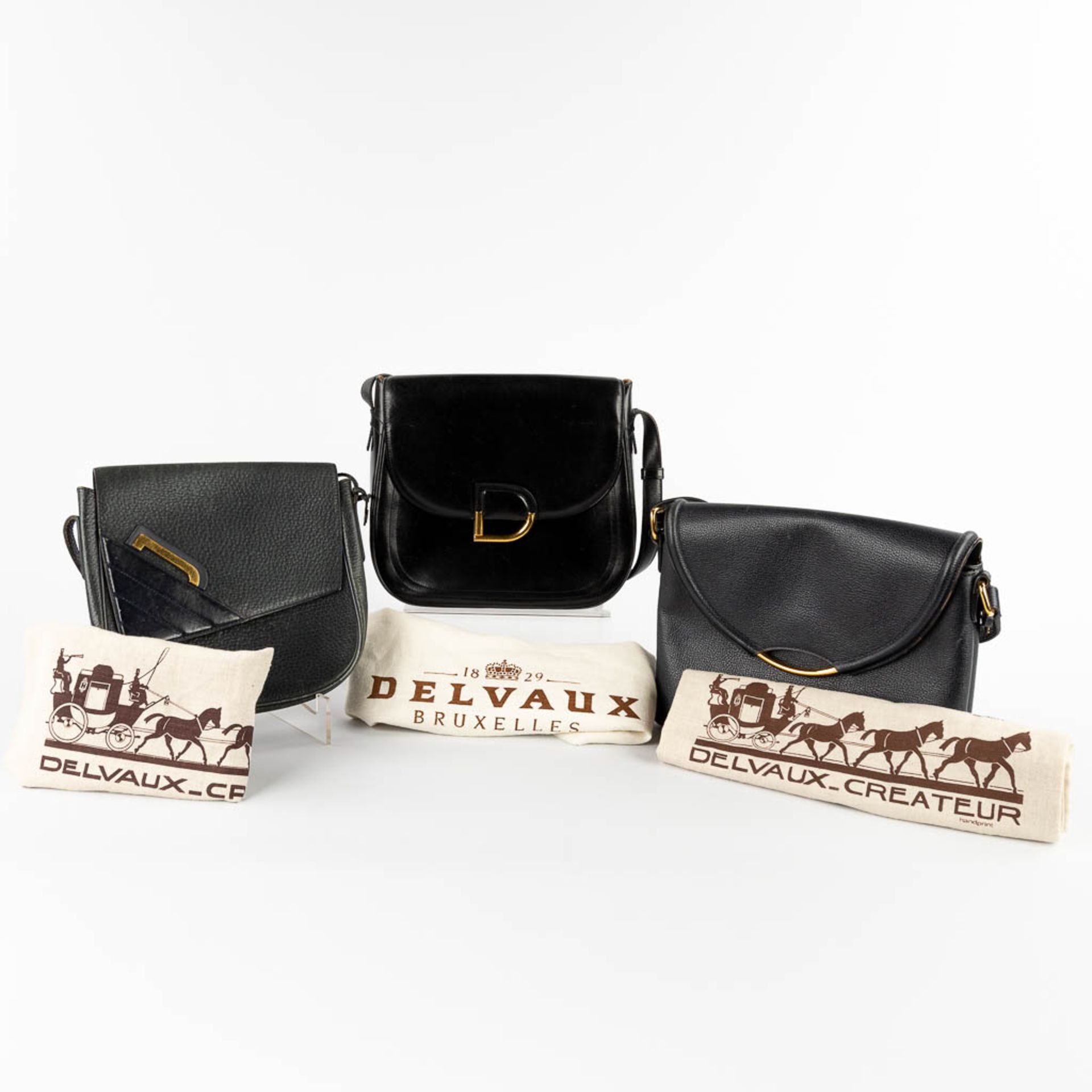 Delvaux, three handbags made of black leather. (W:28 x H:22 cm) - Image 3 of 41