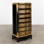 A 'Secrétaire' cabinet, Boulle, Tortoiseshell and copper inlay, Napoleon 3, 19th C. (D:36 x W:63 x H