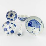 Seven pieces of Chinese blue-white porcelain. 19th/20th C.