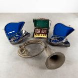 Four decorative musical instruments. (H:106 cm)