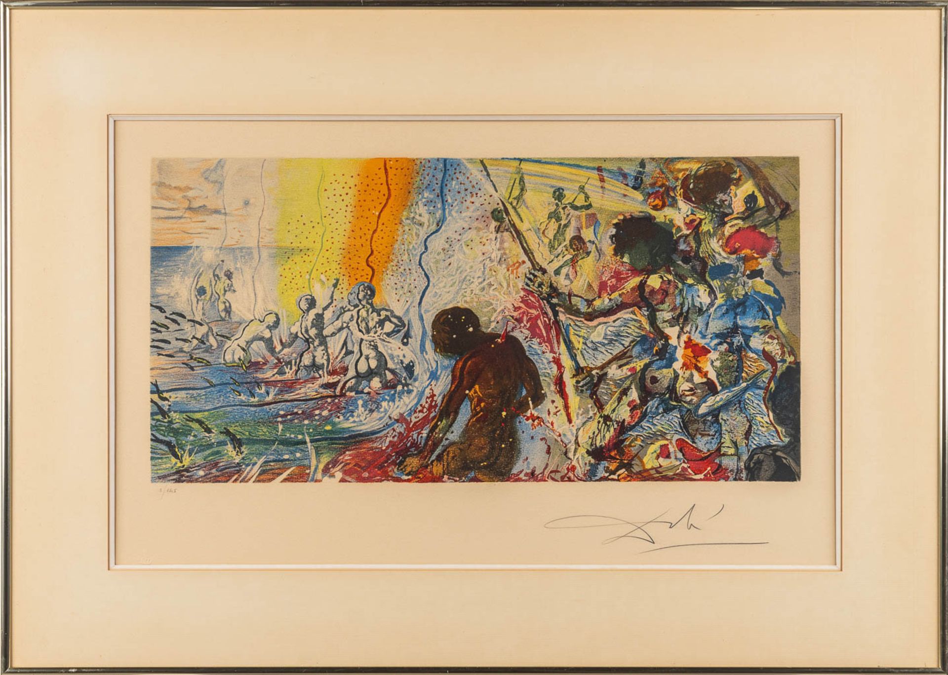 Salvador DALI (1904-1989) 'Tuna Fishing' a lithograph, 3/145 (W:60 x H:30 cm) - Image 3 of 6
