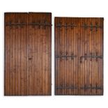 Two pairs of Gothic Revivial chapel doors with metal hardware. The first half of the 20th C. (W:150