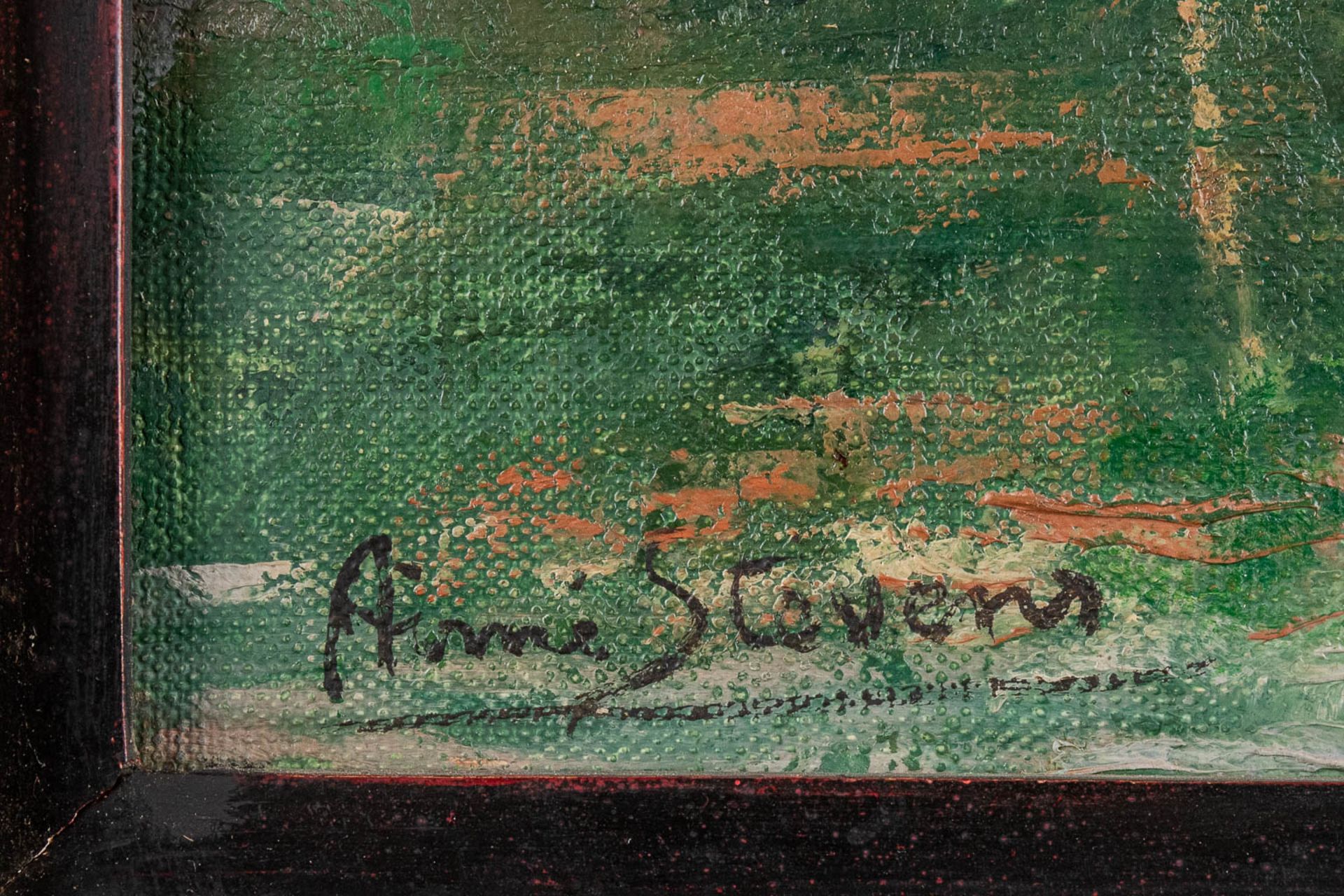 Aimé STEVENS (1879-1951) 'Rio Vermelho, Brésil' oil on canvas. (W:50 x H:40 cm) - Image 5 of 9