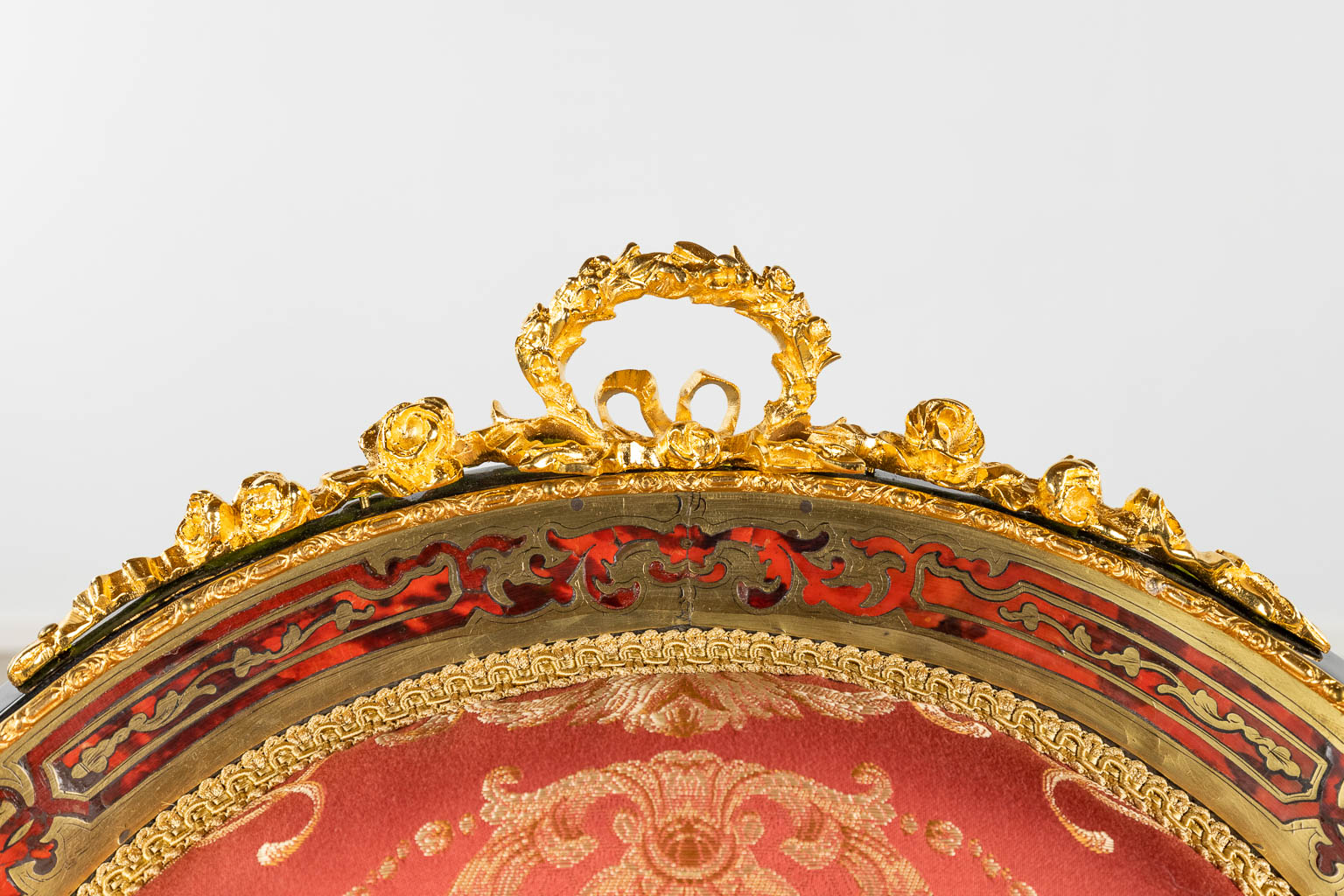 A pair of Chairs, Boulle technique, tortoise shell and copper inlay, Napoleon 3, 19th C. (D:56 x W:5 - Image 10 of 14