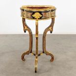 A planter, Boulle, tortoiseshell and copper inlay, Circa 1900. (D:49 x W:49 x H:84 cm)