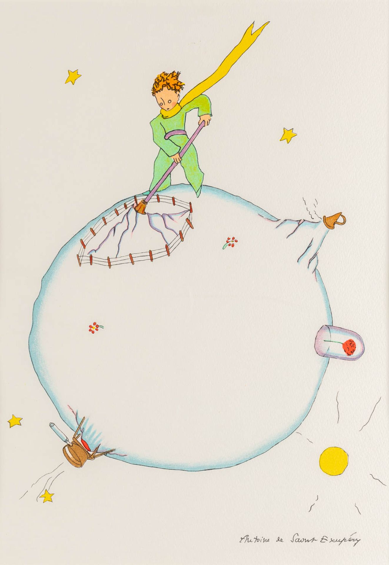 Antoine DE SAINT-EXUPÉRY (1900-1944) 'Le Petit Prince' two prints. (W:30 x H:40 cm) - Image 4 of 13