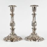 Jan Baptist II Verberckt (1774-1838) A pair of silver candlesticks, Antwerp, 1831-1838. 689g. (H:29,