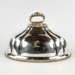 An antique silver-plated meat dome, Benetfink &amp; Co, London. (D:35 x W:47 x H:30 cm)