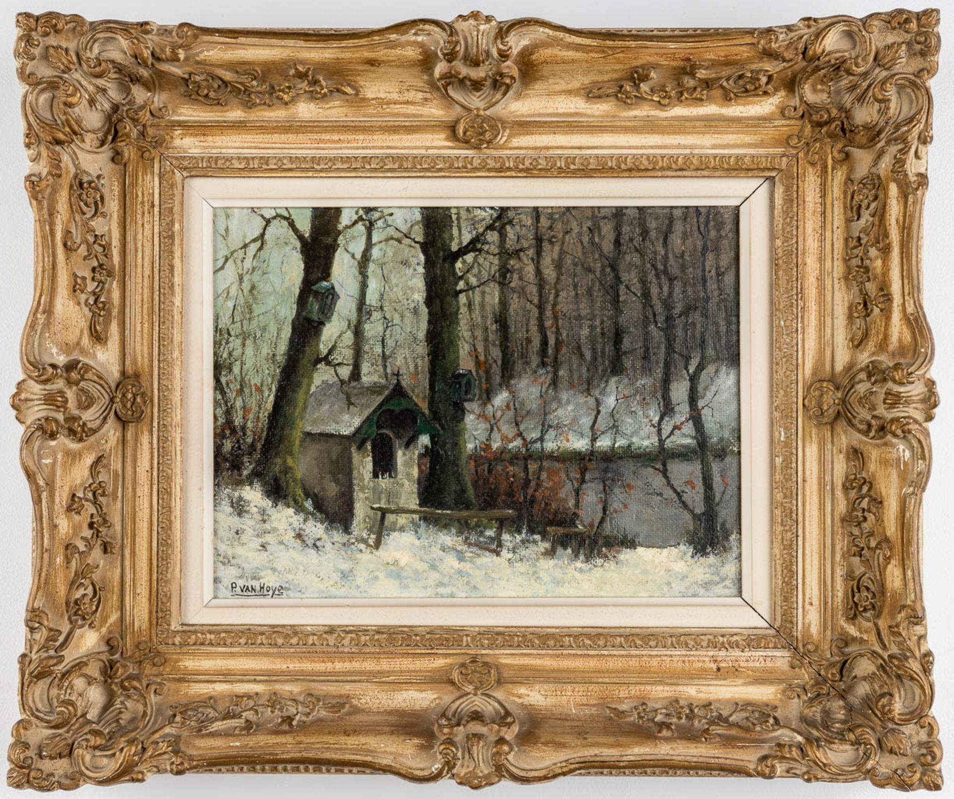 Paul VAN HOYE (1887-1962) 'Winterlandscape' oil on canvas. (W:40 x H:30 cm) - Bild 3 aus 6
