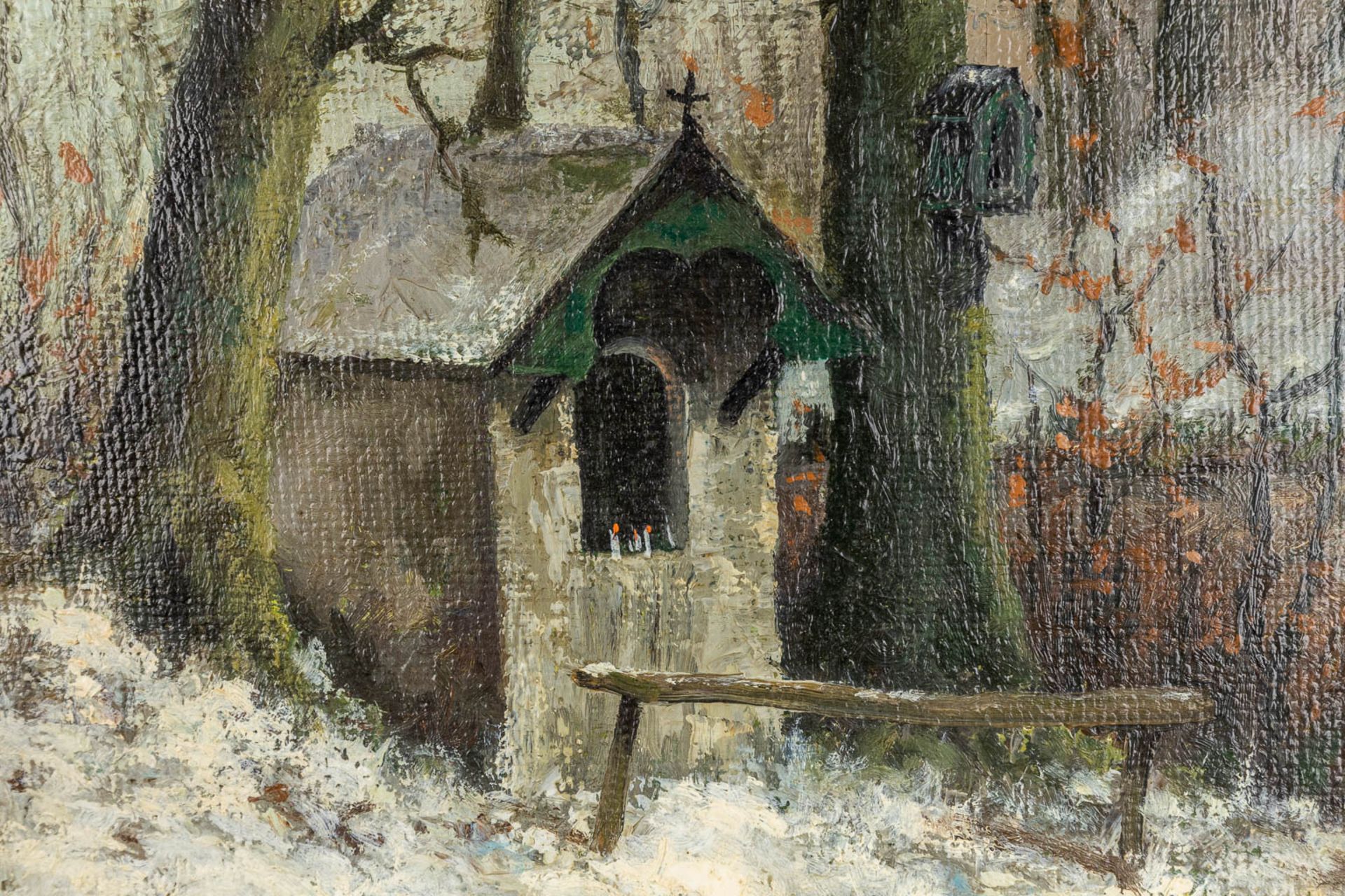 Paul VAN HOYE (1887-1962) 'Winterlandscape' oil on canvas. (W:40 x H:30 cm) - Bild 4 aus 6