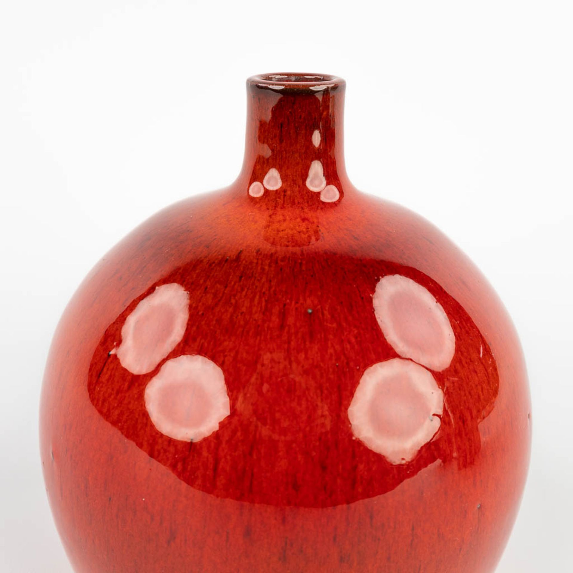 Three glazed ceramic vases, Léon Goossens, Rogier Vandeweghe, keramar. (H:27 x D:11,5 cm) - Bild 10 aus 10