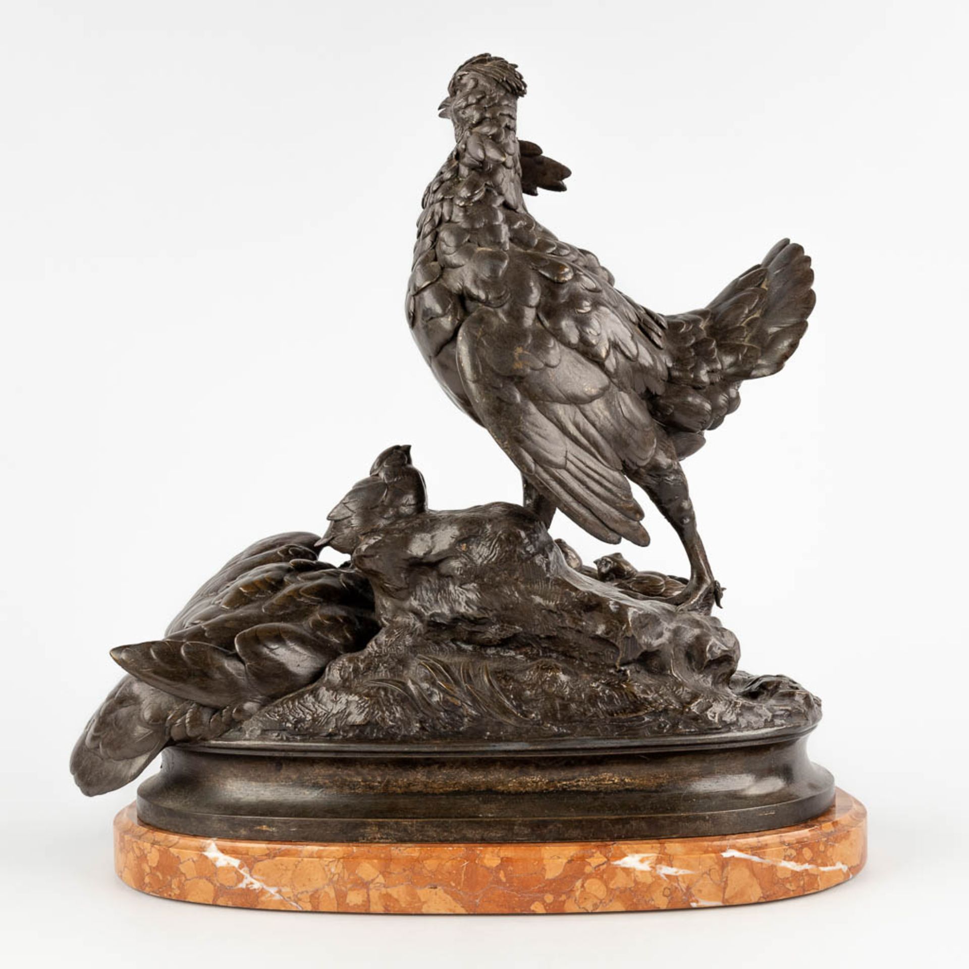 Alphonse ARSON (1822-1895) 'Partridge with chicks' patinated bronze. 1877. (D:22 x W:40 x H:41 cm) - Image 5 of 14