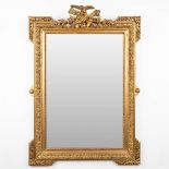 An antique mirror, gilt stucco. Circa 1900. (W:61 x H:114 cm)