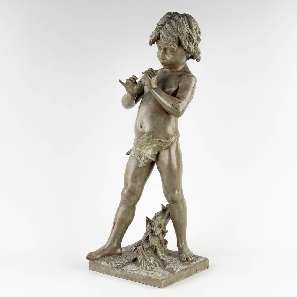 Jean-Louis GRÉGOIRE (1840-1890)(After) 'Boy with whistle' (D:27 x W:30 x H:80 cm) - Image 7 of 18