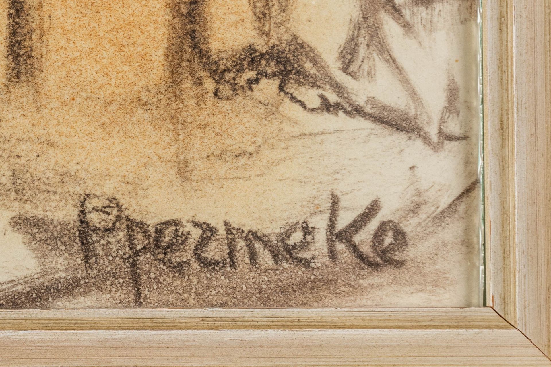 Paul PERMEKE (1918-1990) 'Standing Nude' charcoal on paper. (W:25 x H:35 cm) - Bild 5 aus 6