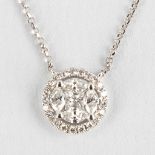 A necklace, 18kt white gold with diamonds, approx. 0.42ct.