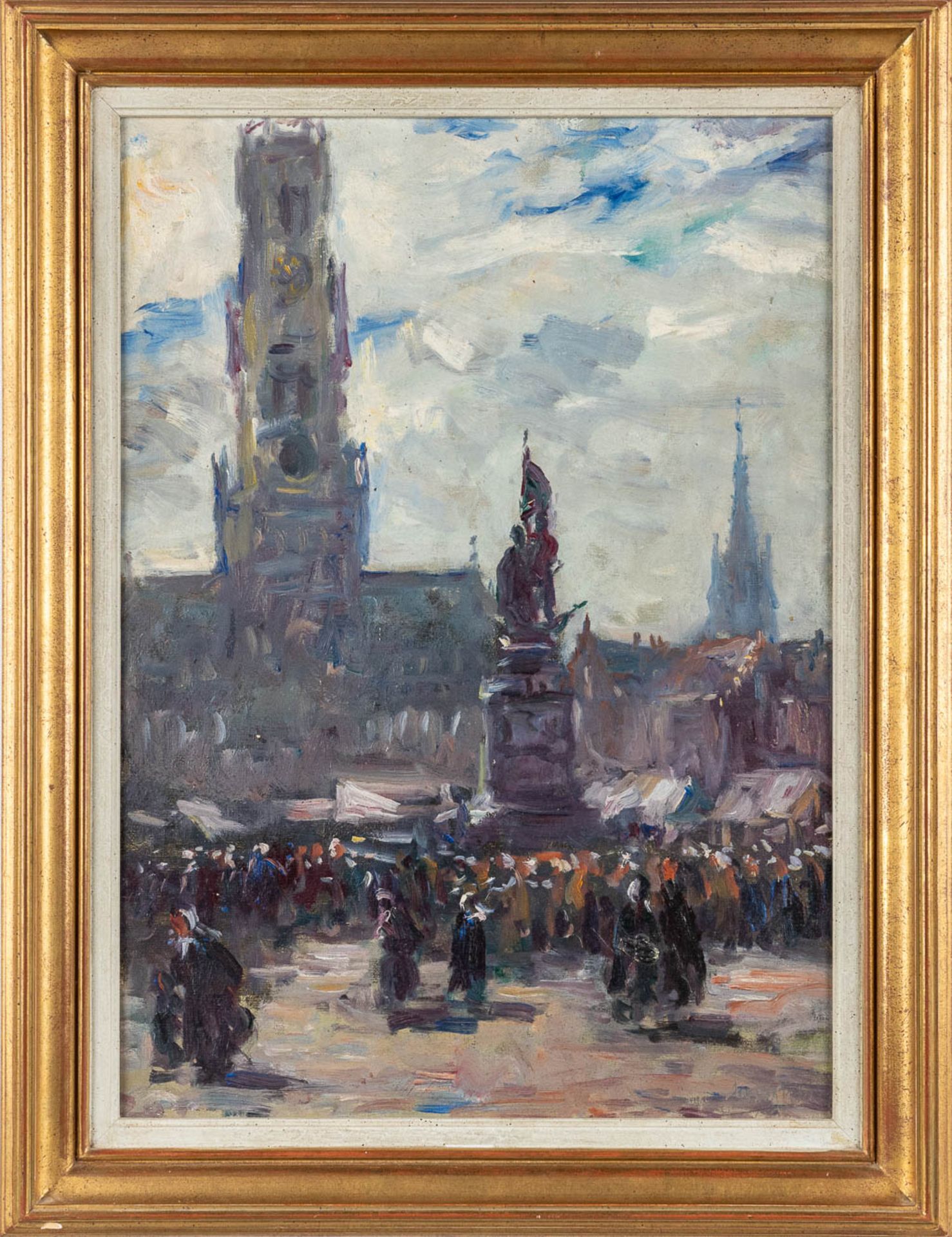 Armand JAMAR (1870-1946) 'Bruges' oil on canvas. (W:36 x H:50 cm) - Image 3 of 9