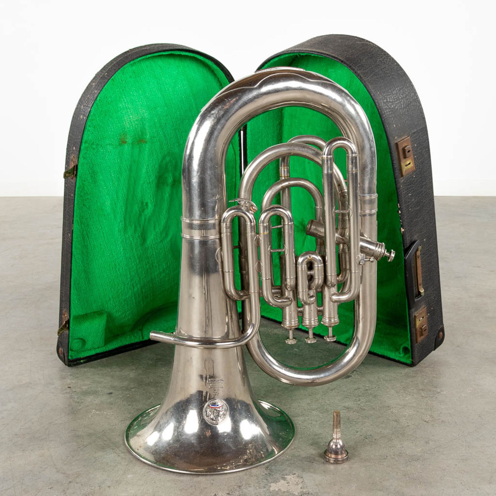 A Brass Tuba, Musical Instrument. The Netherlands, 20th C. (D:47 x W:65 x H:33 cm)