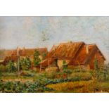 Paul LEDUC (1876-1943) 'Farmhouse' oil on board. (W:40 x H:28 cm)