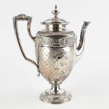 A coffee pot, silver, Germany. Gross: 686g. (D:13 x W:23 x H:27 cm)