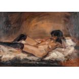 Isidore OPSOMER (1878-1967) 'Feminine Nude' oil on canvas. (W:70 x H:50 cm)