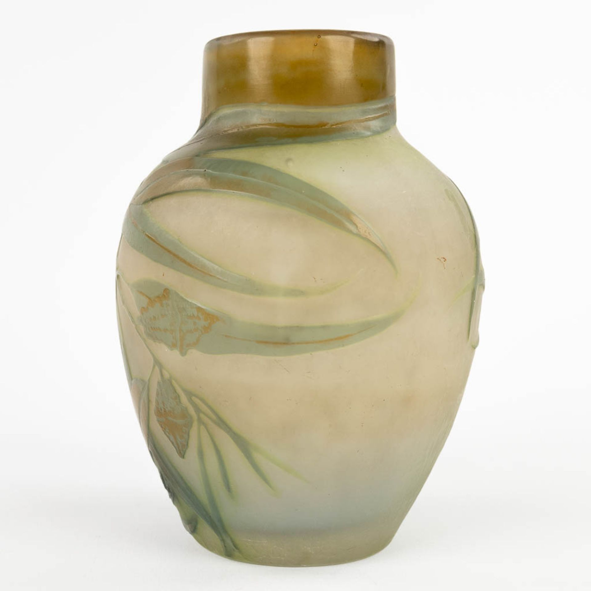Emile GALLE (1846-1904) 'Vase' pate de verre glass. Circa 1905-1908. (H:18 x D:13 cm) - Bild 6 aus 10