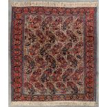 An Oriental hand-made carpet, Afshar. (D:184 x W:164 cm)