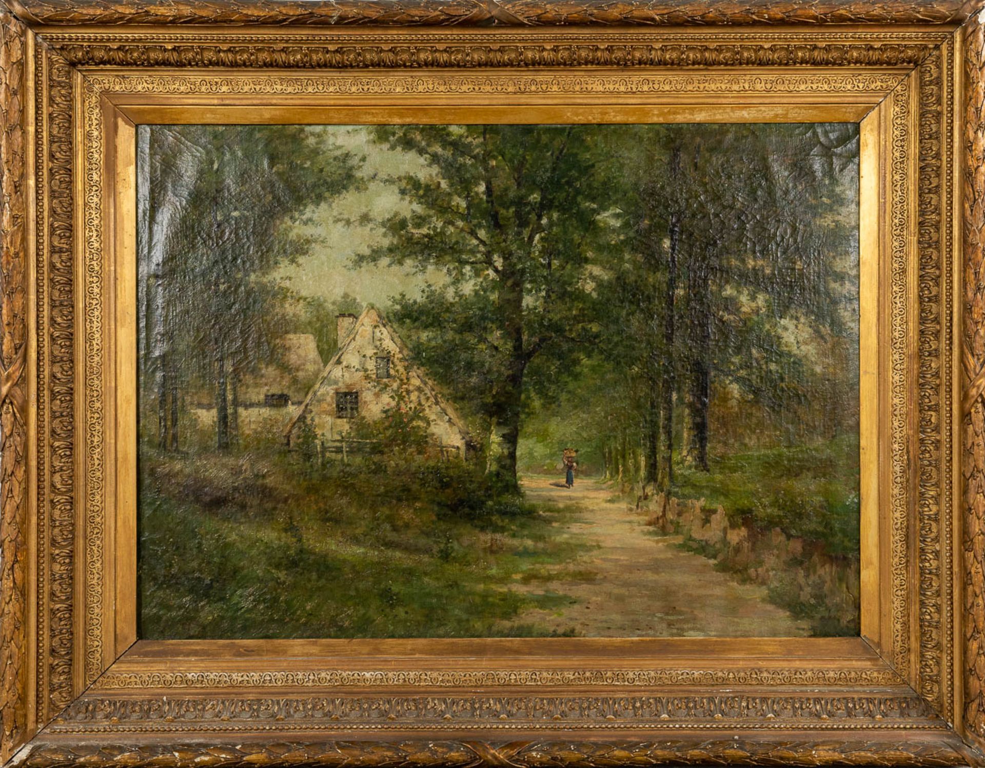 Ernest VAN POELVOORDE (1860-1886) 'Forest View' oil on canvas. 1883. (W:104 x H:75 cm) - Bild 3 aus 7