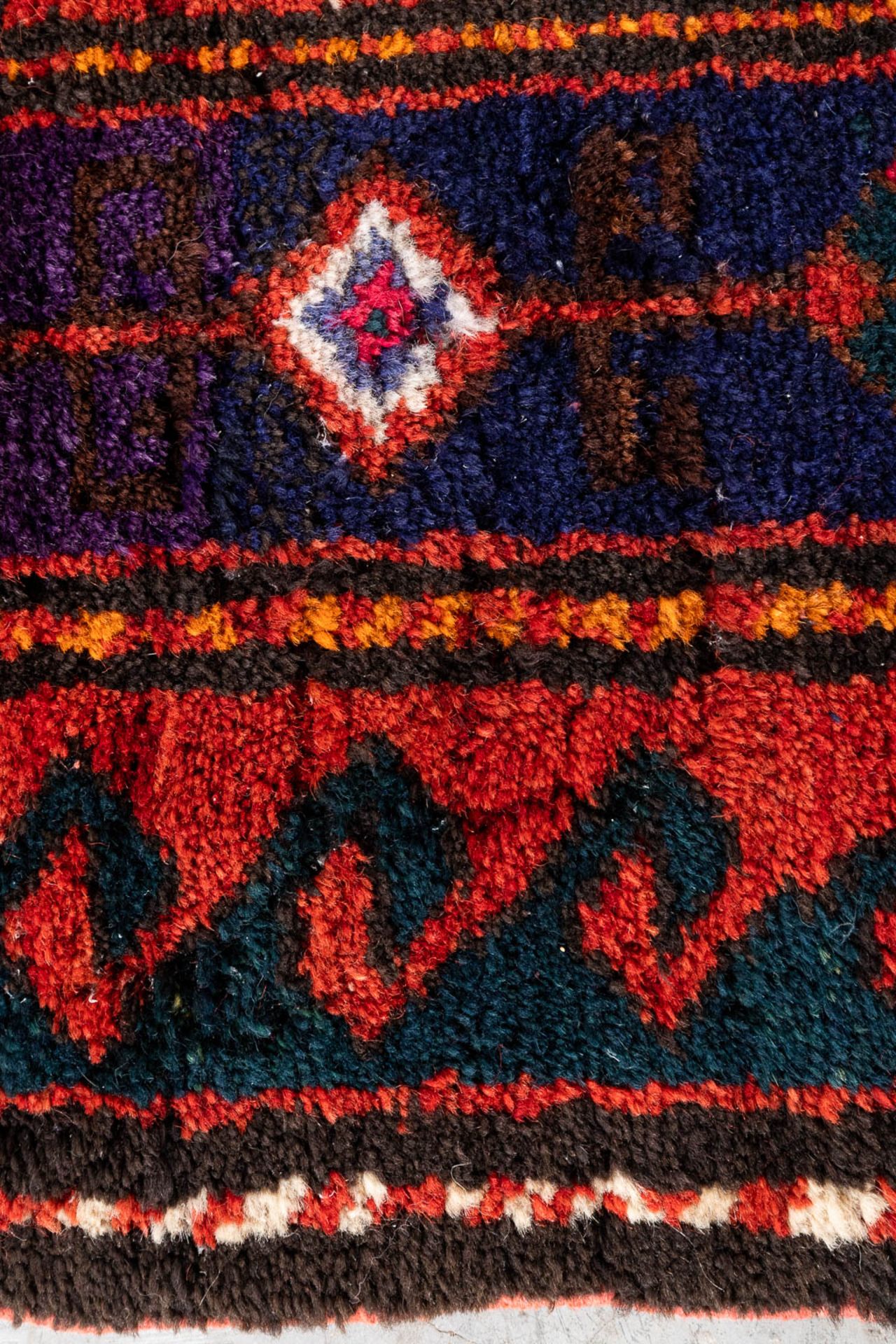 An Oriental hand-made carpet, Kazak. 1949. (D:230 x W:150 cm) - Image 11 of 11