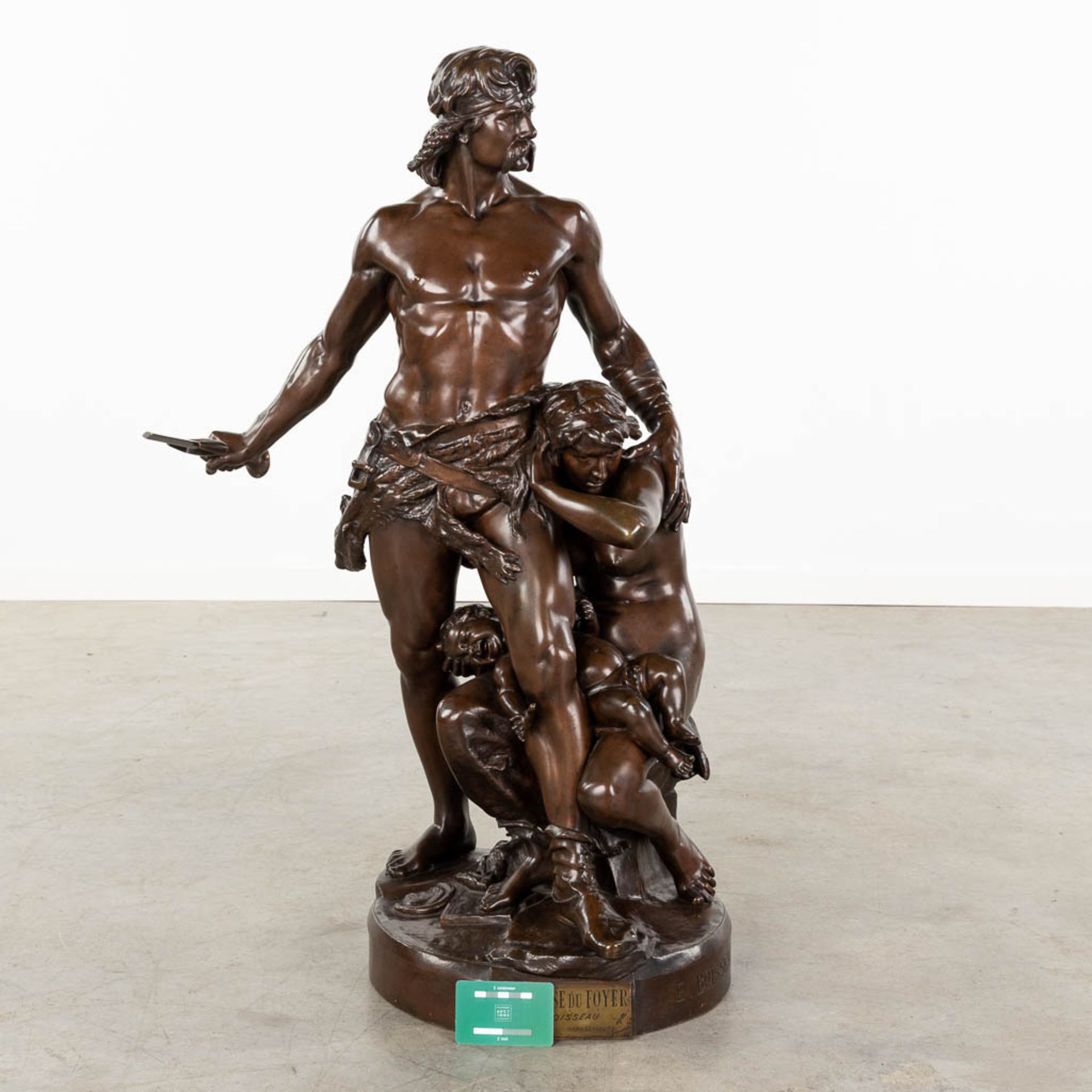 Émile André BOISSEAU (1842-1923) 'La Défence Du Foyer' patinated bronze. (W:54 x H:86 cm) - Image 2 of 16