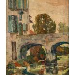 Jacques ALLAERT (1900-1975) 'The Birdge' oil on canvas. (W:37 x H:45 cm)