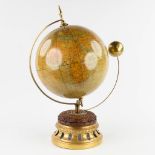 G. Thomas, a globe with a moon, mounted on a brass base. (W:43 x H:59 x D:30 cm)