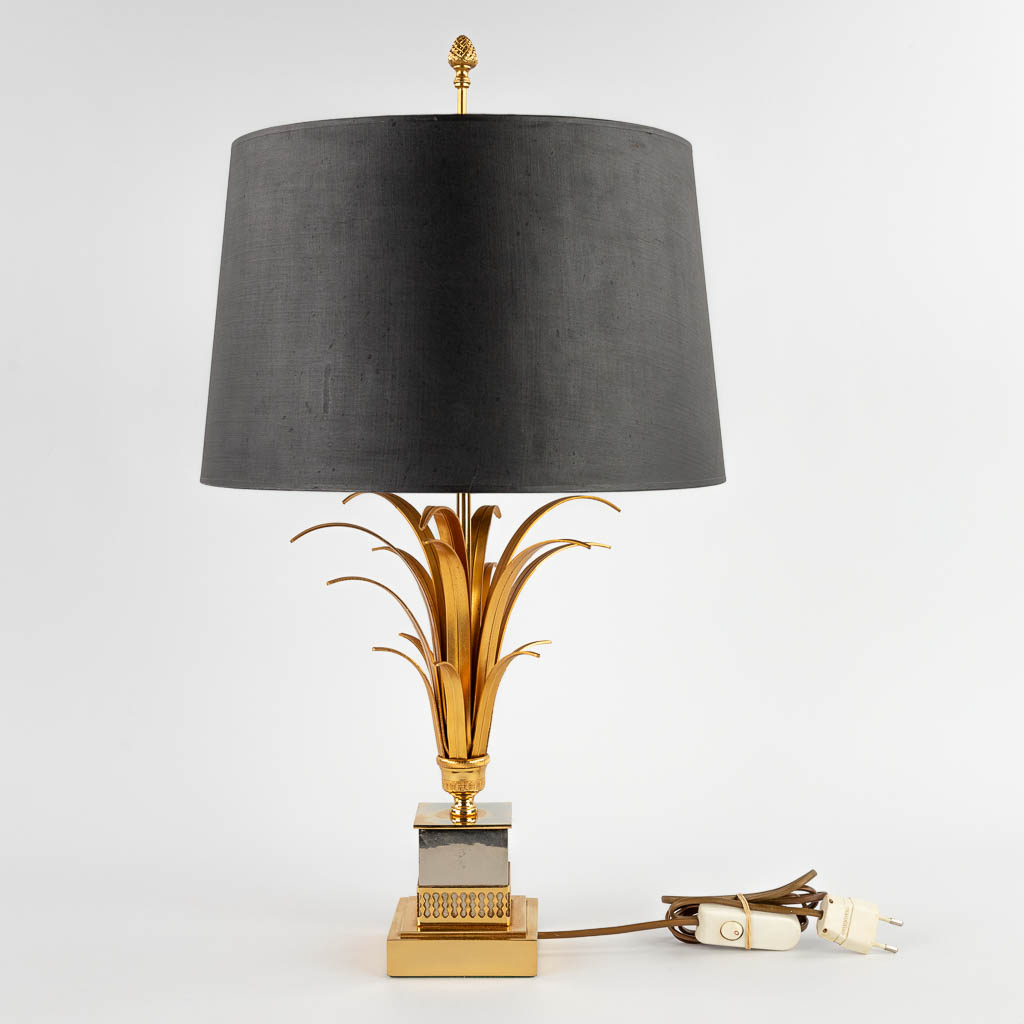 A table lamp, gilt metal in Hollywood Regency style. Circa 1980. (H:62 cm) - Image 6 of 10