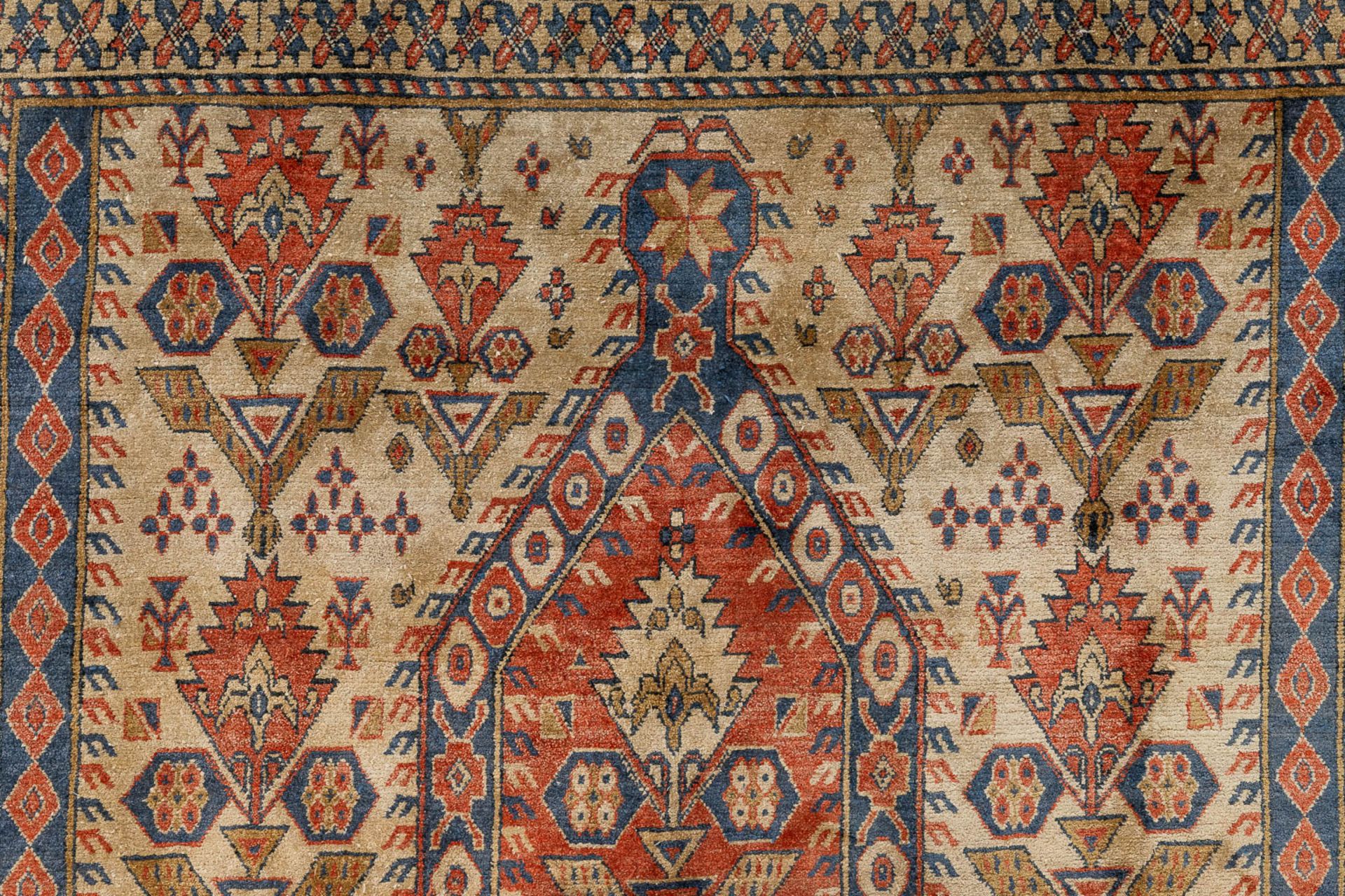 An Oriental hand-made silk carpet, Bashir Afghanistan. (D:119 x W:162 cm) - Image 4 of 8