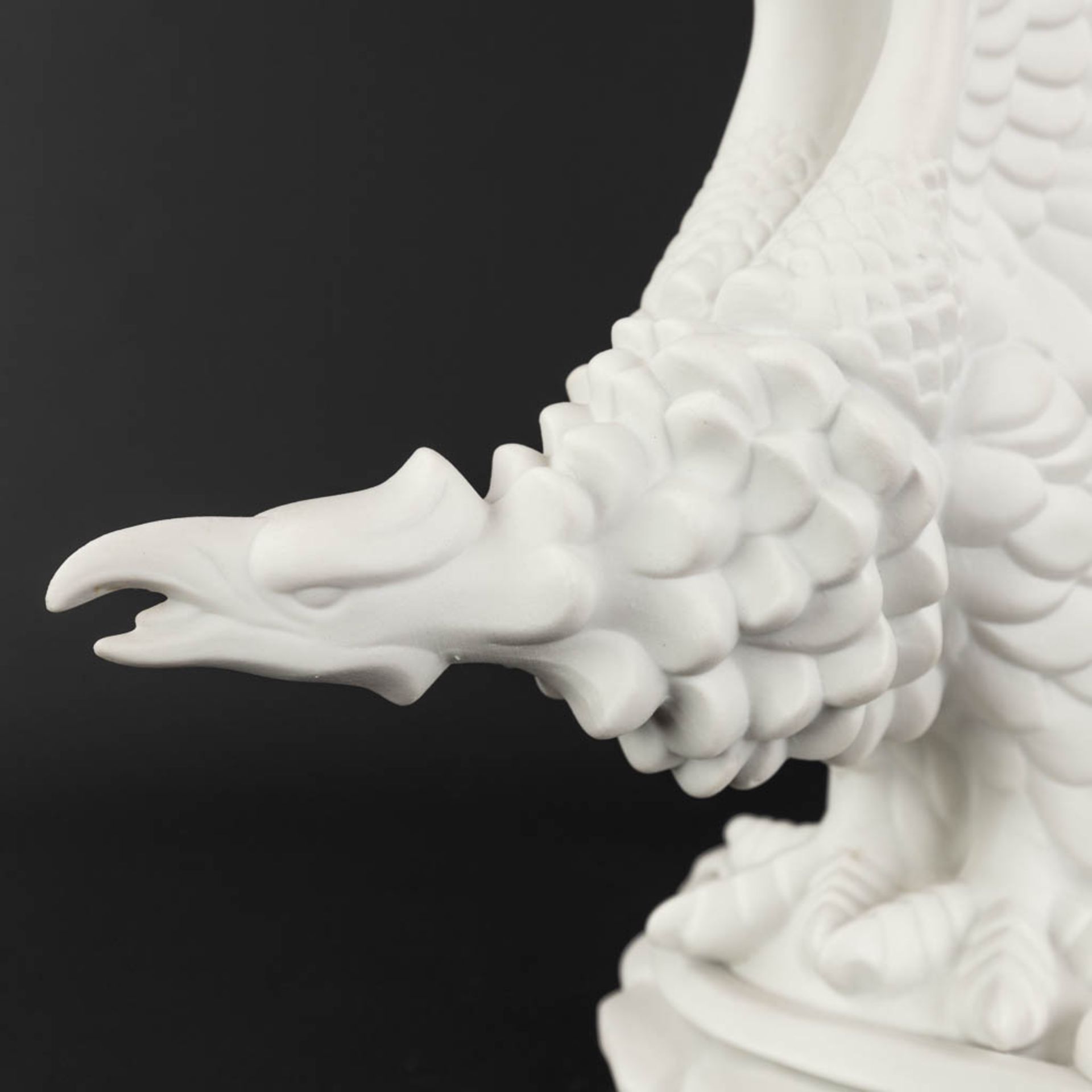 Herend, an eagle with sword figurine, bisque porcelain. (D:24 x W:23,5 x H:33 cm) - Image 10 of 10