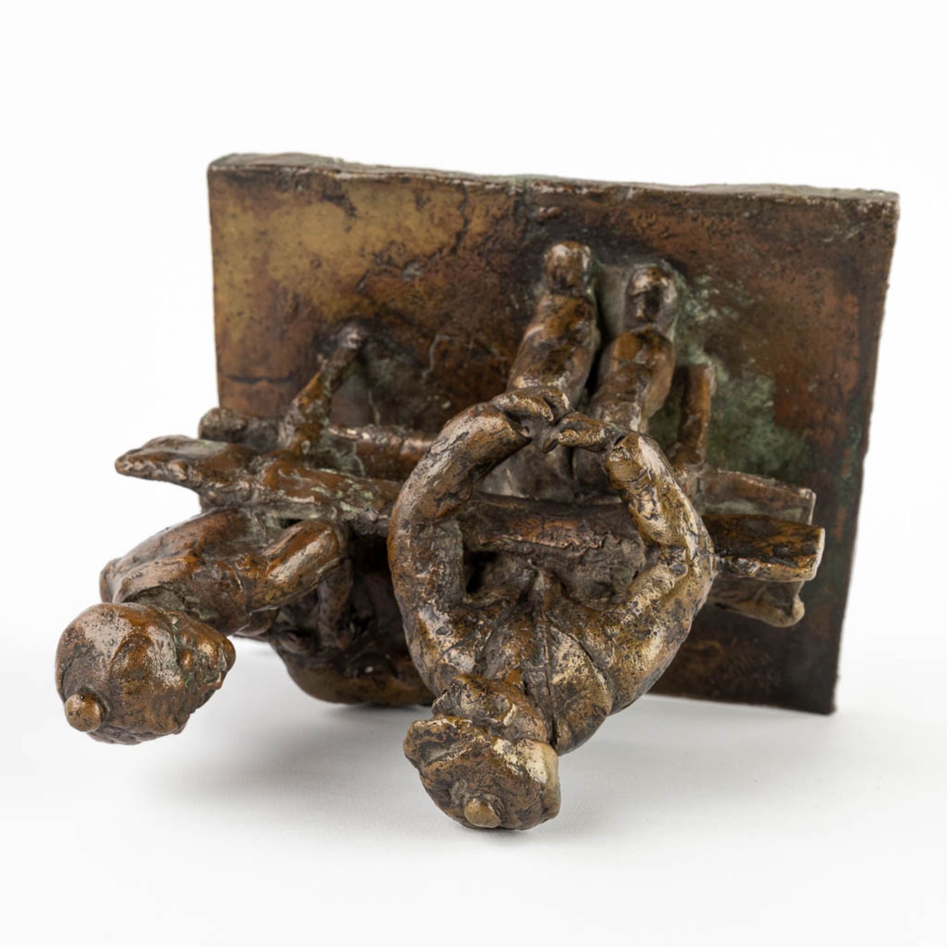 Jos WILMS (1930) 'The Bench' patinated bronze. (19)79. (D:18 x W:22 x H:20 cm) - Image 11 of 14