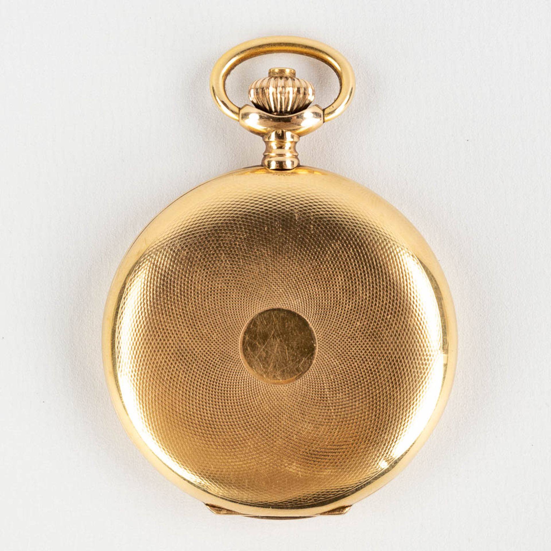 A 14 karat gold pocket watch. 20th C. (W:51 cm) - Image 6 of 13