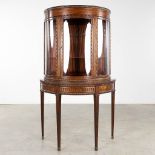 A display cabinet on a stand, Louis XVI style, 20th C. (D:50 x W:107 x H:179 cm)