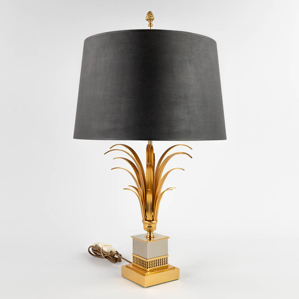 A table lamp, gilt metal in Hollywood Regency style. Circa 1980. (H:62 cm) - Image 3 of 10