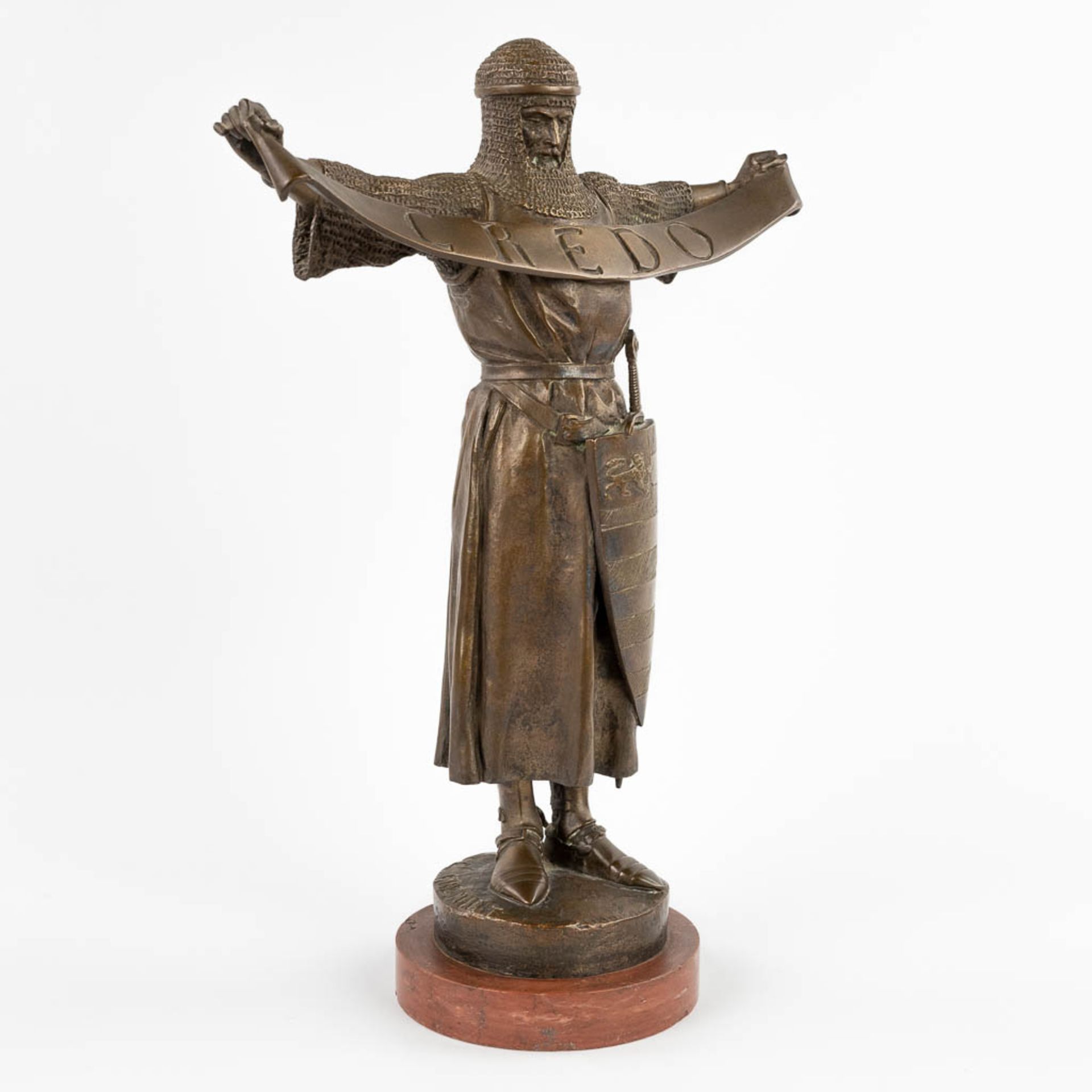 Emmanuel FRÉMIET (1824-1910) 'Credo' patinated bronze. 19th C. (D:13 x W:31 x H:41 cm) - Image 7 of 13