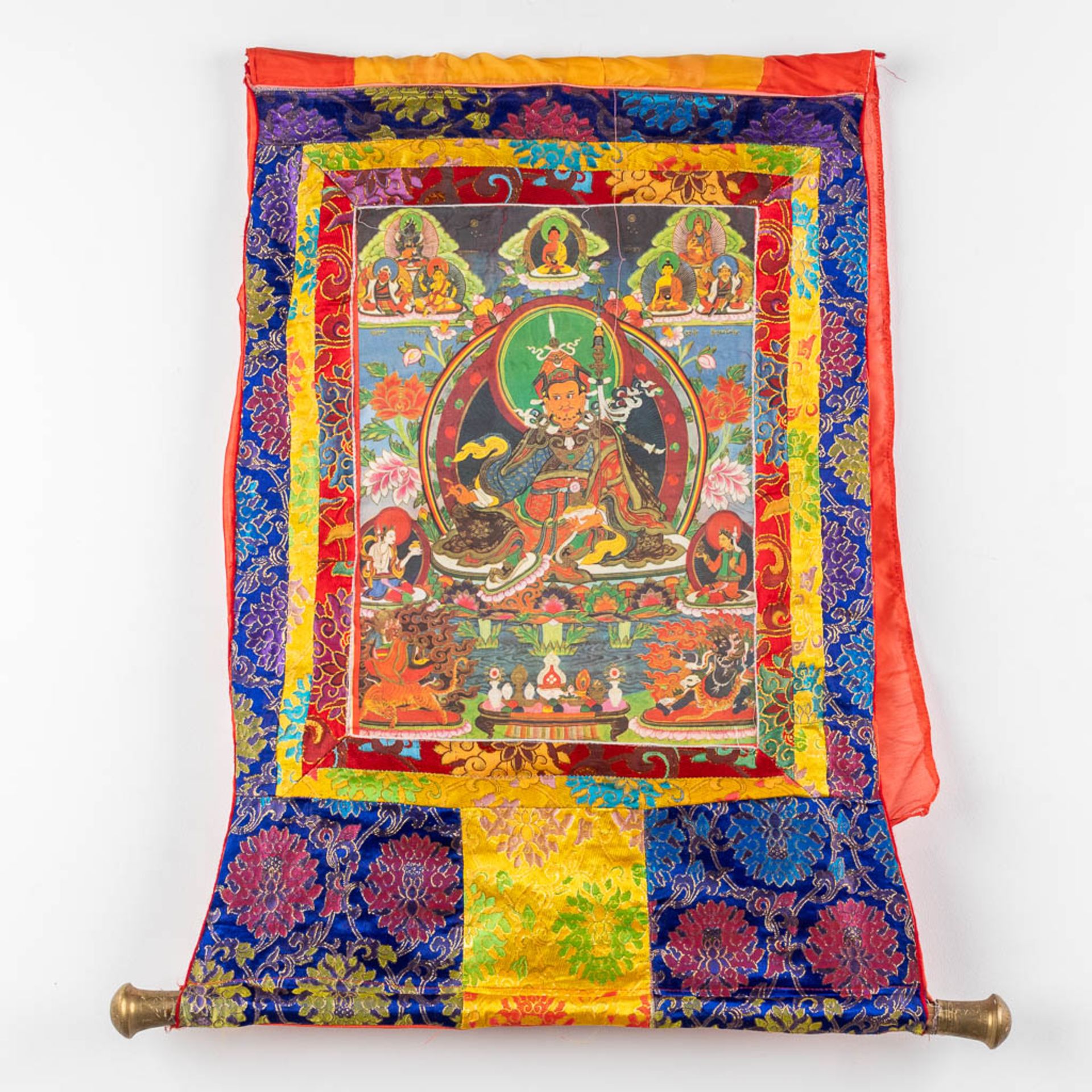 Tree Oriental and decorative Thangka. 20th C. (W:60 x H:63 cm) - Image 3 of 17