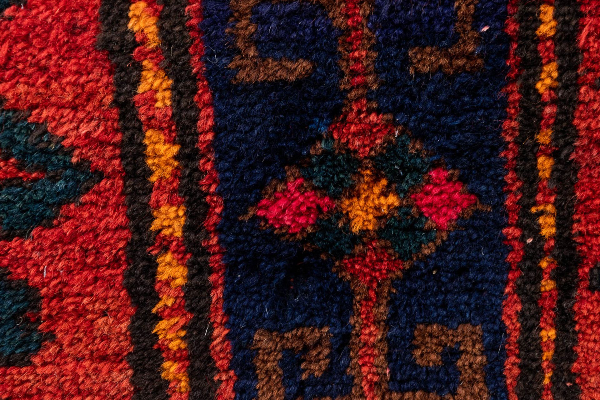 An Oriental hand-made carpet, Kazak. 1949. (D:230 x W:150 cm) - Image 10 of 11