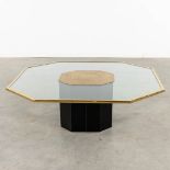 Nadie Jenatzy, an octagonal coffee table, brass (D:110 x W:110 x H:37 cm)