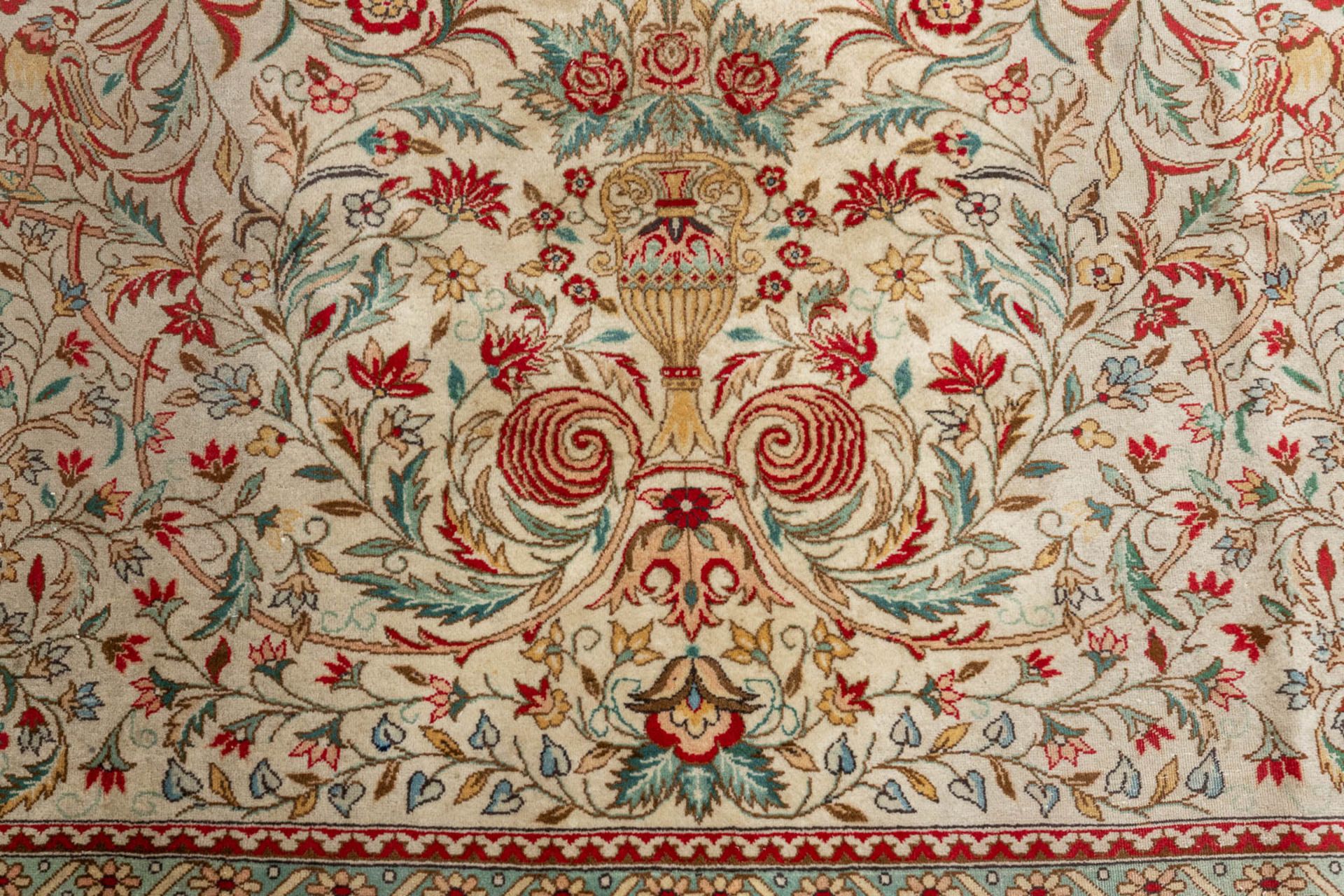 An Oriental hand-made carpet, Tabriz. (D:354 x W:254 cm) - Image 5 of 12