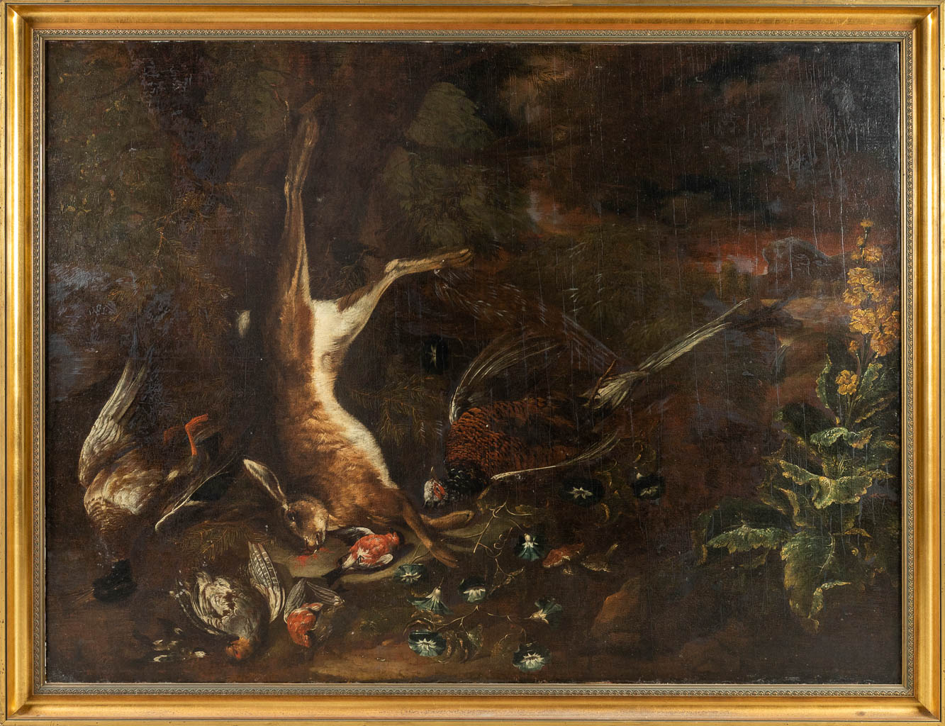 Circle of Johann Georg DE HAMILTON (1672-1737) 'Nature Morte' oil on canvas. (W:165 x H:135 cm) - Image 3 of 13