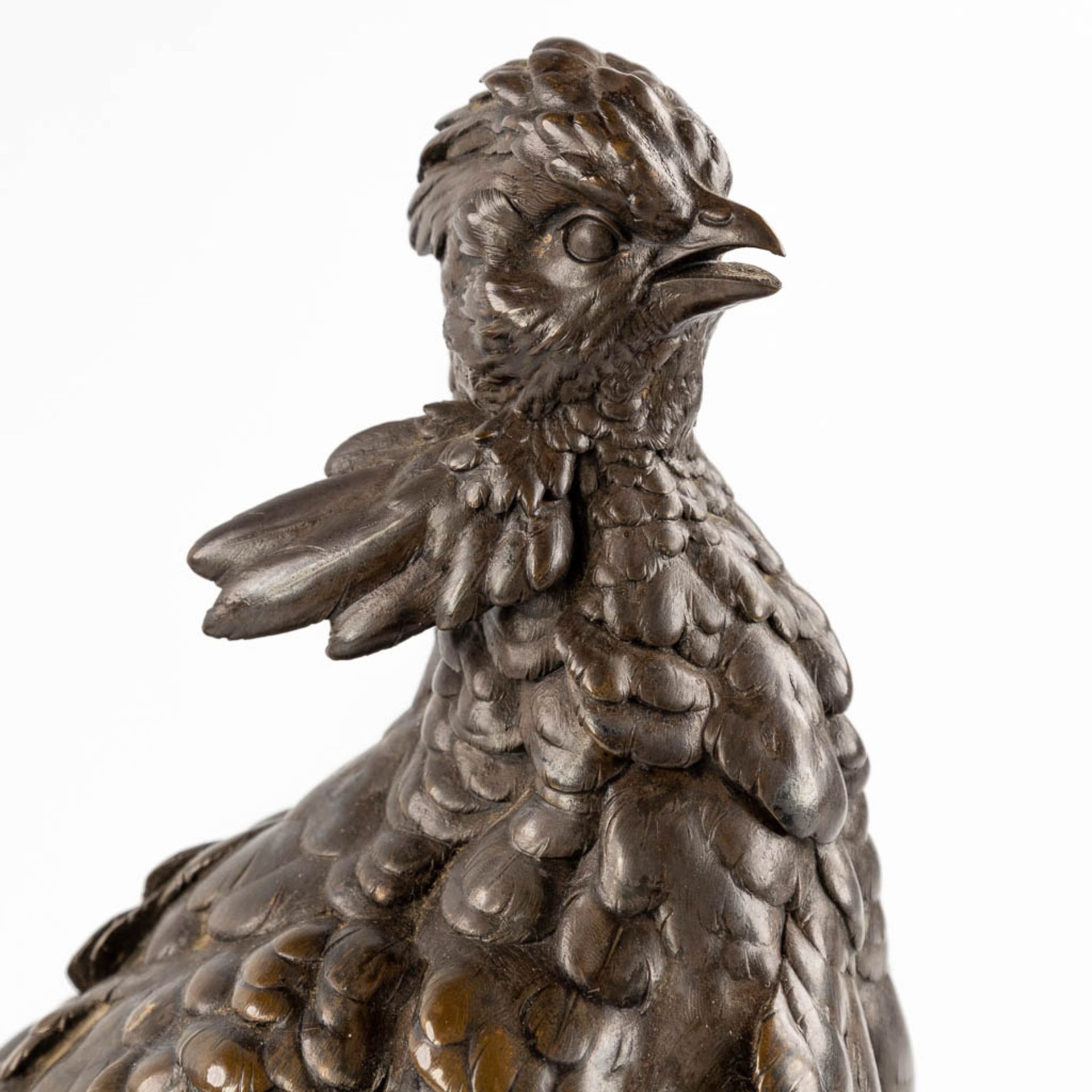 Alphonse ARSON (1822-1895) 'Partridge with chicks' patinated bronze. 1877. (D:22 x W:40 x H:41 cm) - Image 8 of 14