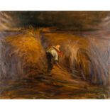 Joseph François DE COENE (1875-1950) 'The Harvest' oil on canvas. (W:100 x H:82 cm)