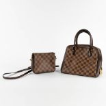 Louis Vuitton, a handbag and small satchel, leather. (W:30 x H:20 cm)
