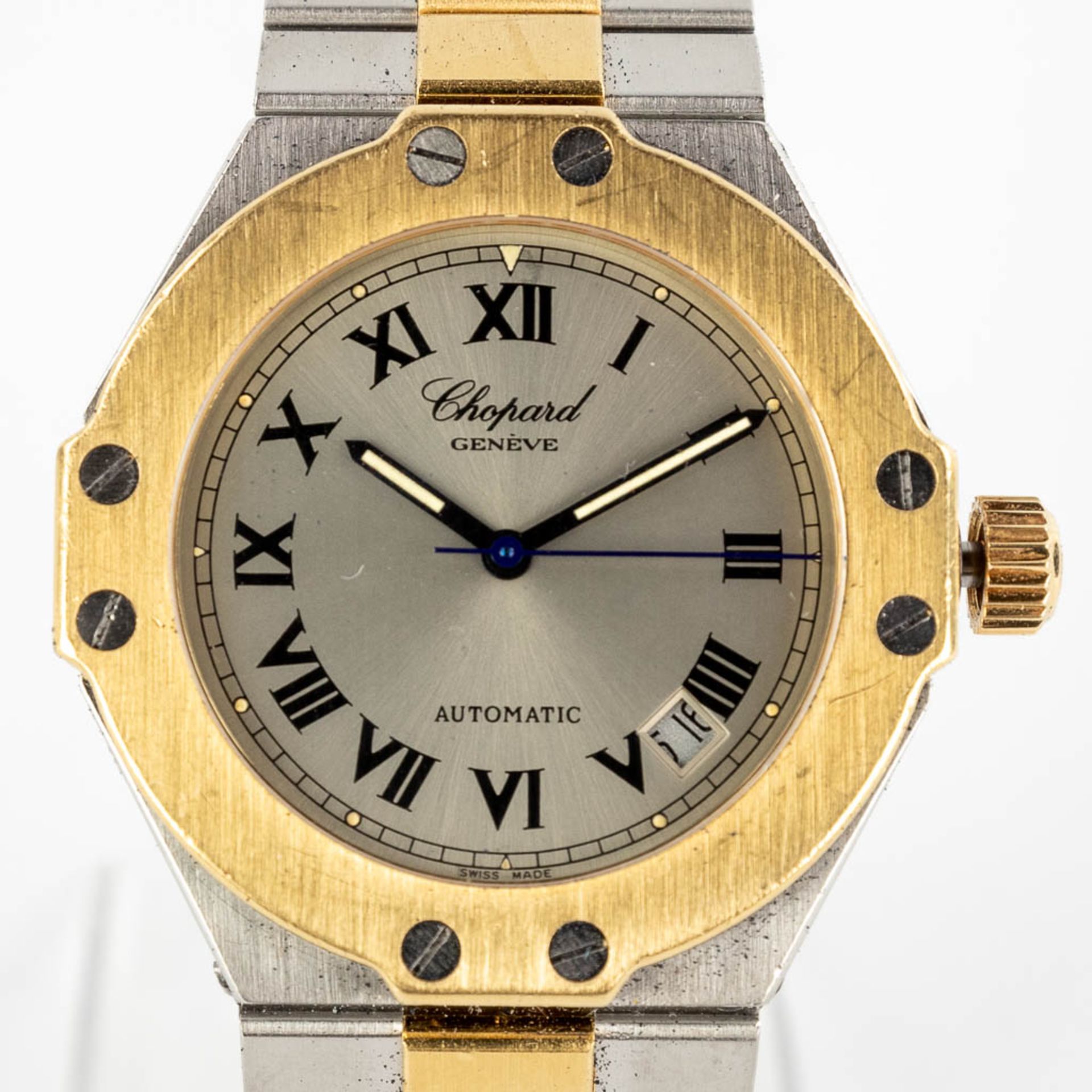 Chopard Saint Moritz, a men's wristwatch, 18kt yellow gold and steel. Box and papers. Reference 8300 - Image 7 of 16
